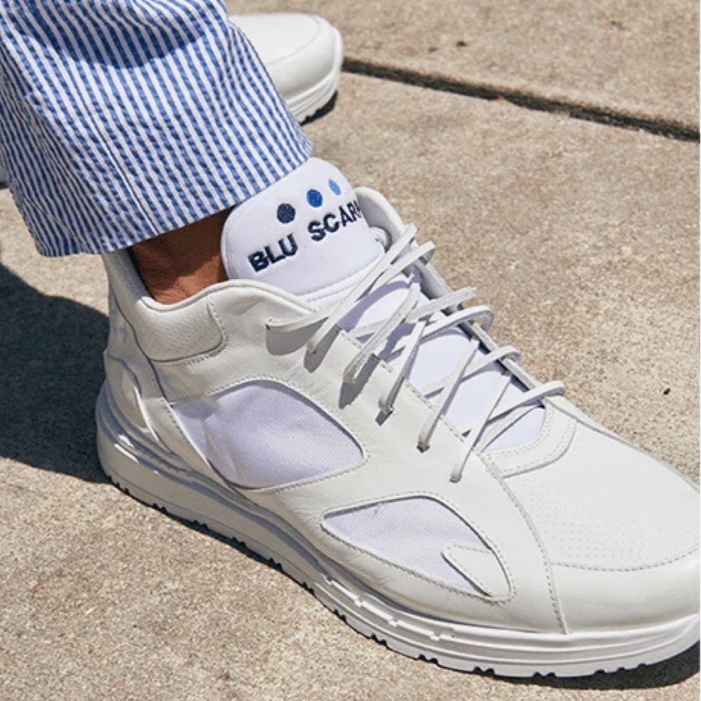 Blu Scarpa White Men's Casual Sneakers